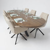 Tafel plat ovaal eikenhout - Matrix XL - Zand