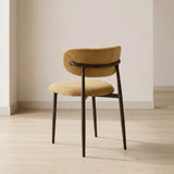 Japandi Eetkamerstoel Rin - Walnut & Geel