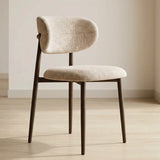 Japandi Eetkamerstoel Rin - Walnut & Beige