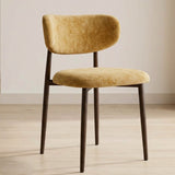 Japandi Eetkamerstoel Rin - Walnut & Geel