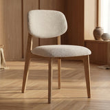Japandi Eetkamerstoel Suna – Naturel Eiken & Beige