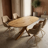 Tafel Fima - Plat ovaal - Matrix Retro Hout