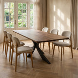 Black Friday Tafel Bas - Rechthoekig met afgeronde hoeken - Massief Eikenhout