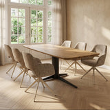 Black Friday Tafel Wolle - Rechthoekig met afgeronde hoeken - Massief Eikenhout