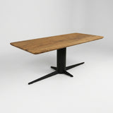 Black Friday Tafel Wolle - Rechthoekig met afgeronde hoeken - Massief Eikenhout