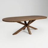 Tafel Anila - Plat Ovaal - Massief Eikenhout