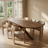 Tafel Anila - Plat Ovaal - Massief Eikenhout