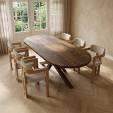 Tafel Anila - Plat Ovaal - Massief Eikenhout
