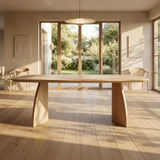 Tijdelijk Afgeprijsd Tafel Deens Ovaal Eikenhout - Set Driehoek poot - Sale