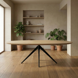 Plat ovaal Eikenhout- Matrix vert