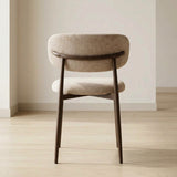 Japandi Eetkamerstoel Rin - Walnut & Beige