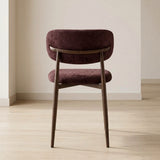 Japandi Eetkamerstoel Rin - Walnut & Purple