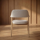 Japandi Eetkamerstoel Yori – Naturel Eiken & Beige
