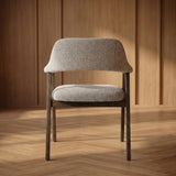 Japandi Eetkamerstoel Yori – Charcoal & Sand