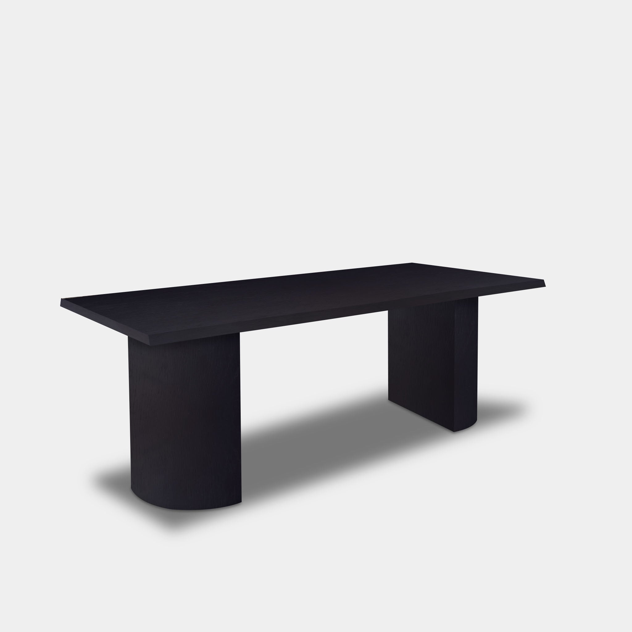 Table Tree Trunk Oak - Half Round - Dark Oak