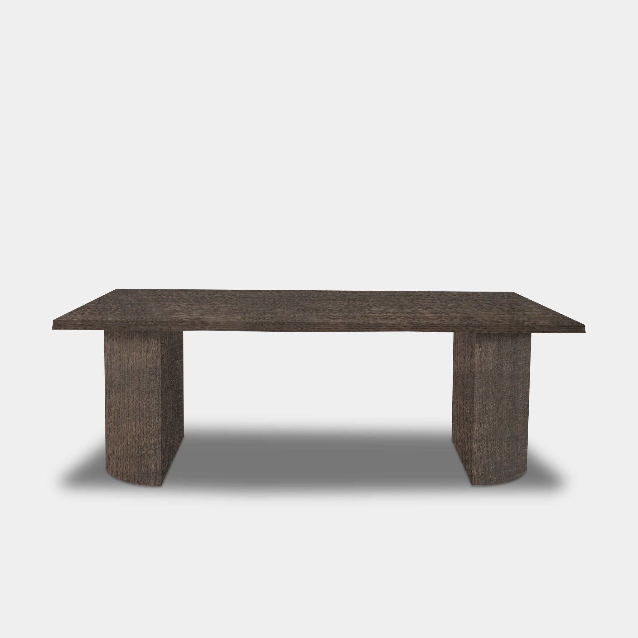 Tafel Boomstam Eikenhout - Half Rond - Zand