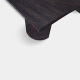 Tafel Boomstam Eikenhout - Half Rond - Dark Grey