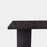 Tafel Boomstam Eikenhout - Half Rond - Dark Grey