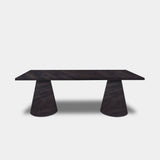 Tafel Boomstam Eikenhout - Set Kegelpoot - Dark Grey