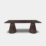 Tafel Boomstam Eikenhout - Set Kegelpoot - Dear Brown
