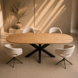 Plat ovaal Eikenhout - Matrix