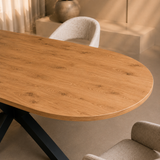 Plat ovaal Eikenhout - Matrix