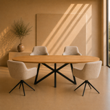 Plat ovaal Eikenhout - Matrix Flower