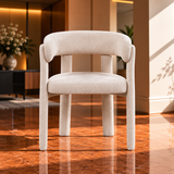 Japandi Eetkamerstoel Ritz Armleuning - Ivory