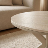 Ronde Salontafel Nova - Keramiek Baroque Beige - Ø60 cm