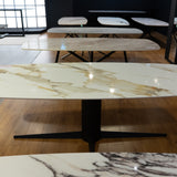 Calacatta Oro quartz stone Deens Ovaal 240x100