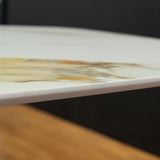 Calacatta Oro quartz stone Deens Ovaal 240x100
