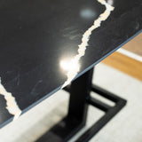 Sahara Noir quartz stone Deens Ovaal 260x100