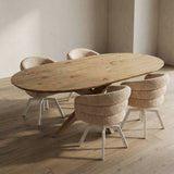 Tafel Feti - Plat ovaal - Matrix Hout Taps