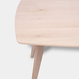 Tafel Deens Ovaal Eikenhout - Hout Onderstel - Onbehandeld