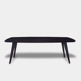 Tafel Deens Ovaal Eikenhout - Hout Onderstel - Donker Eiken