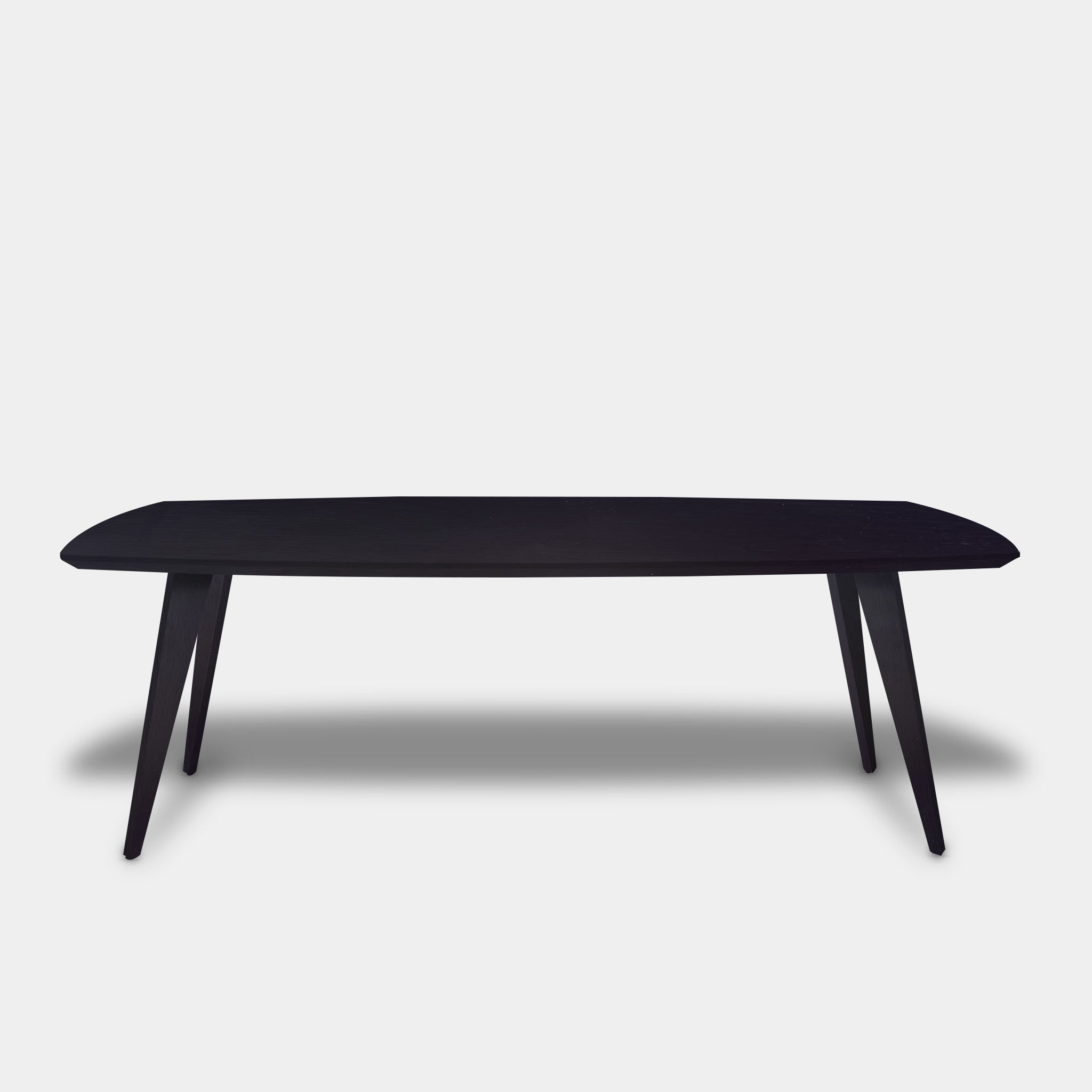 Tafel Deens Ovaal Eikenhout - Hout Onderstel - Donker Eiken