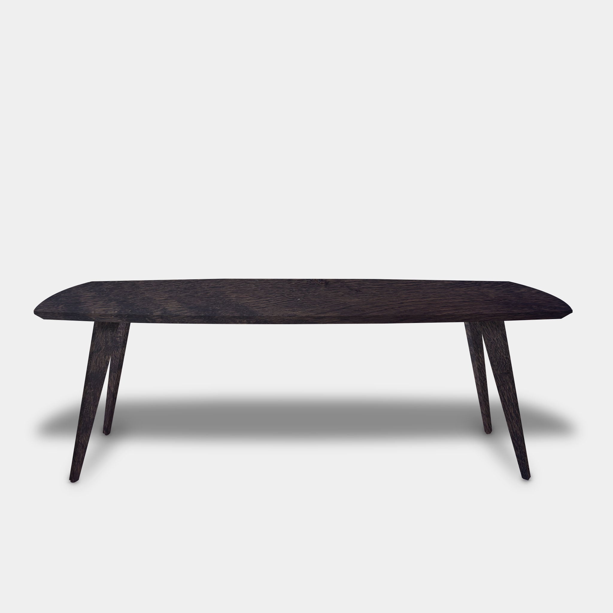 Tafel Deens Ovaal Eikenhout - Hout Onderstel - Dark Grey