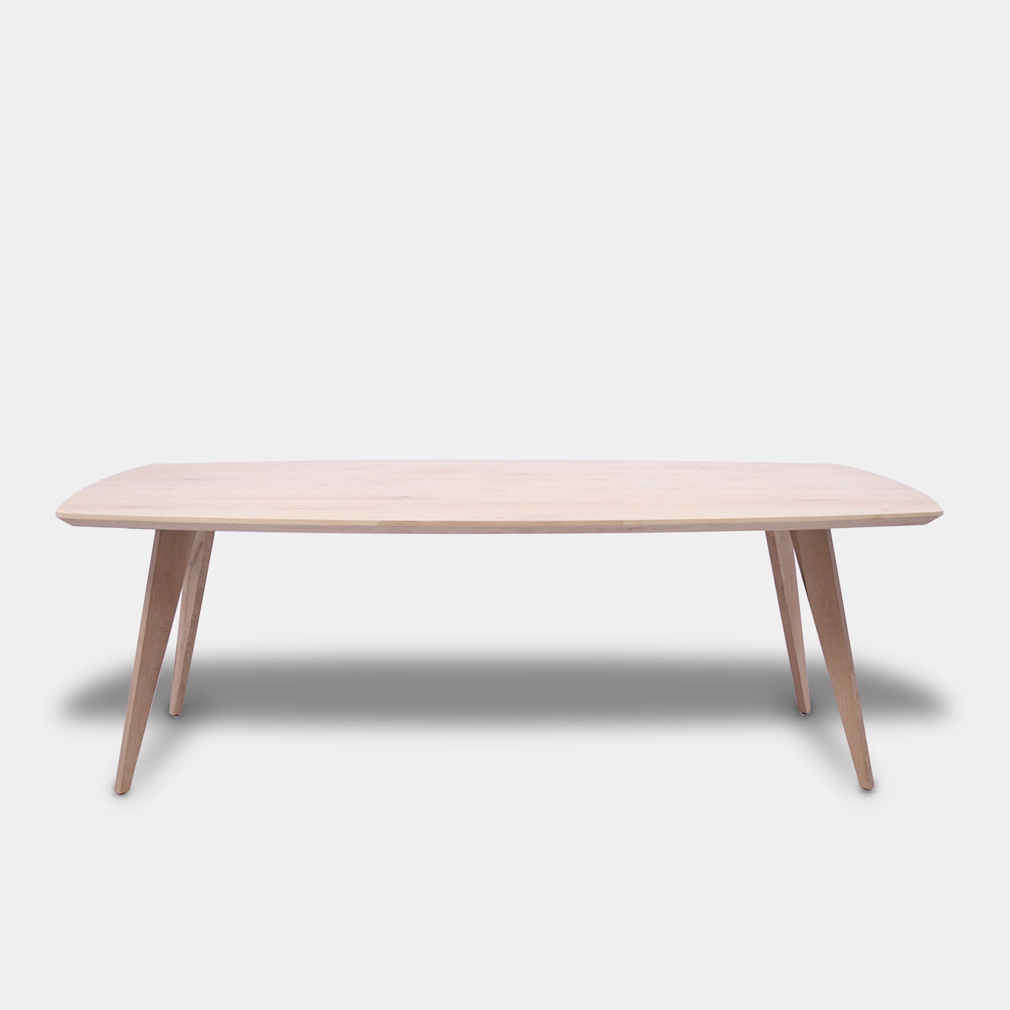 Tafel Deens Ovaal Eikenhout - Hout Onderstel - Onbehandeld