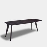 Tafel Deens Ovaal Eikenhout - Hout Onderstel - Dark Grey