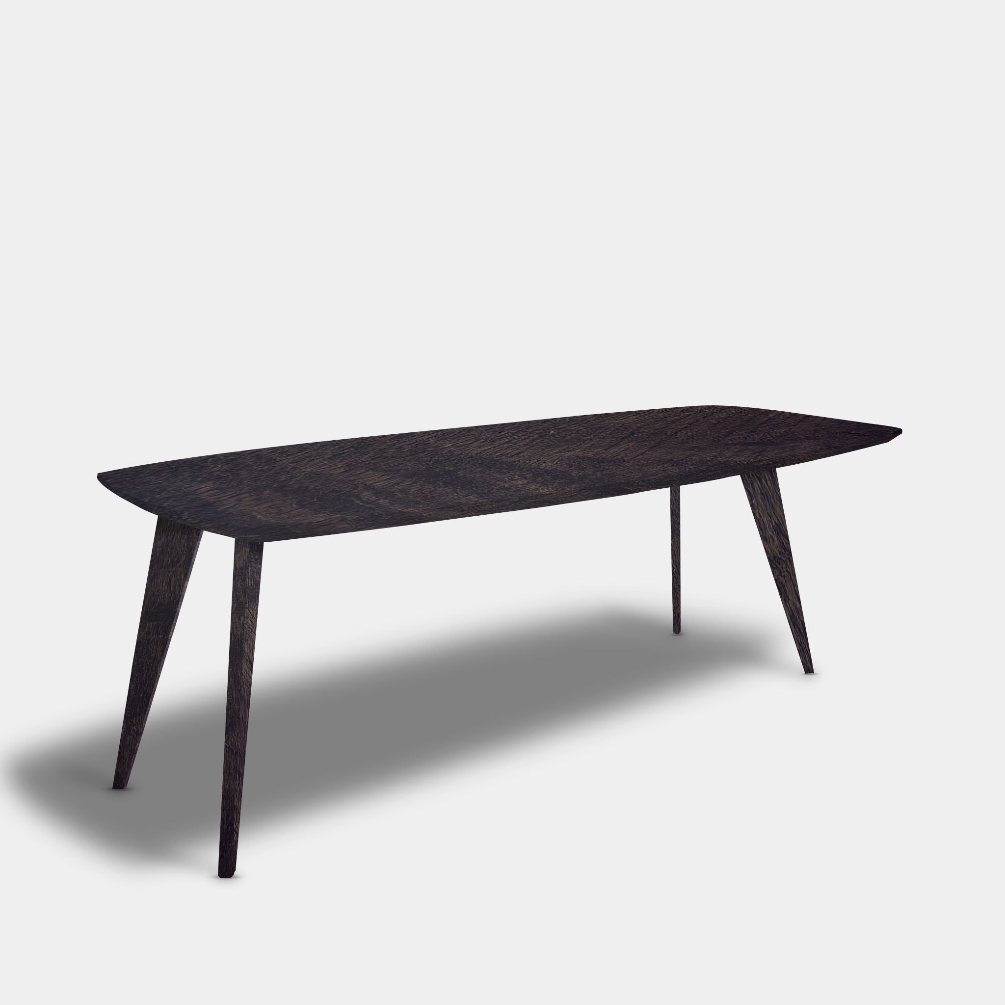 Tafel Deens Ovaal Eikenhout - Hout Onderstel - Dark Grey