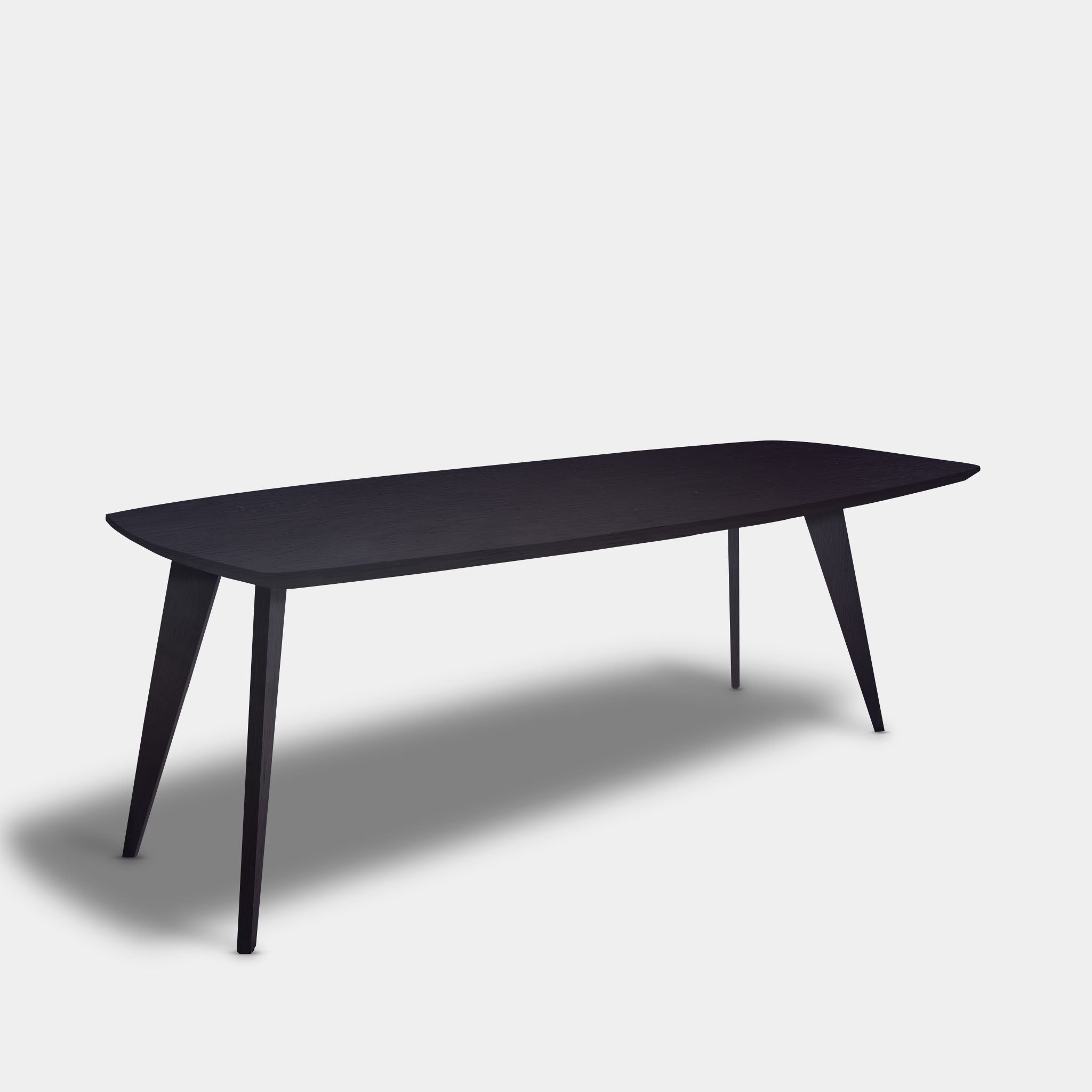 Tafel Deens Ovaal Eikenhout - Hout Onderstel - Donker Eiken