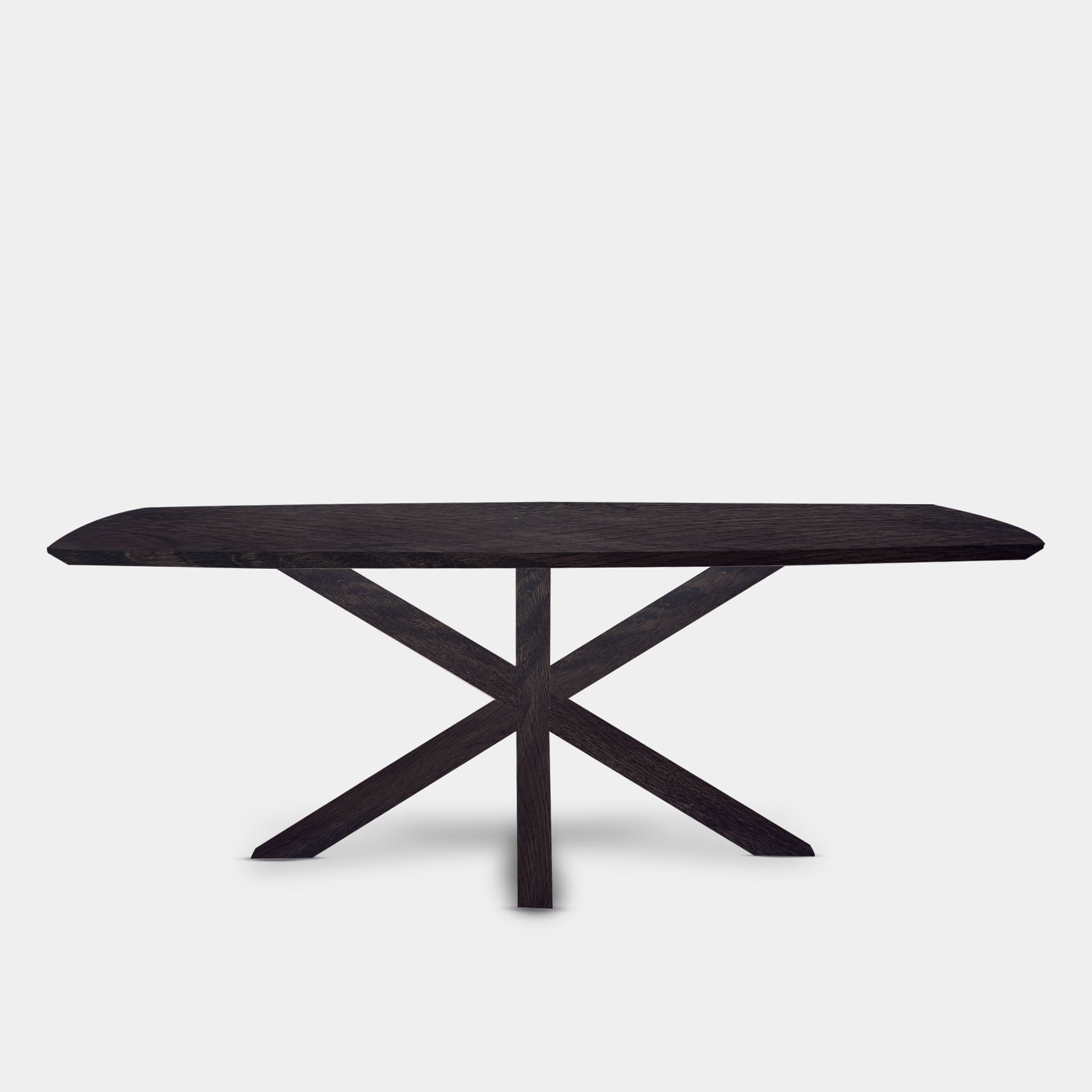 Tafel Deens Ovaal eikenhout - Matrix hout - Dark Grey