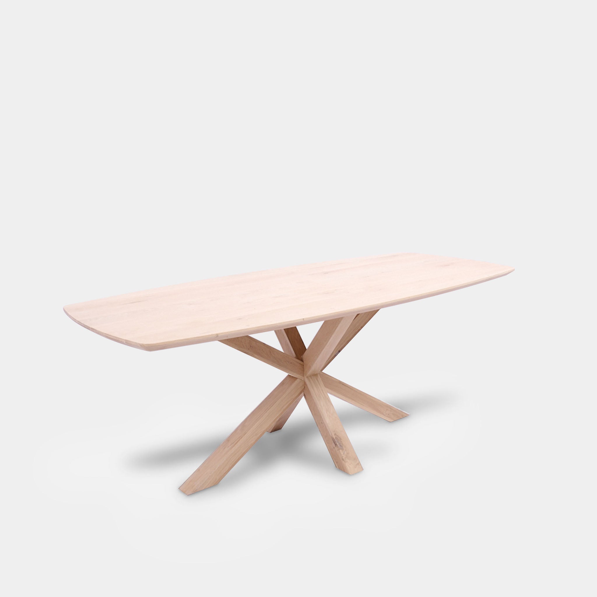 Tafel Deens Ovaal eikenhout - Matrix hout - onbehandeld