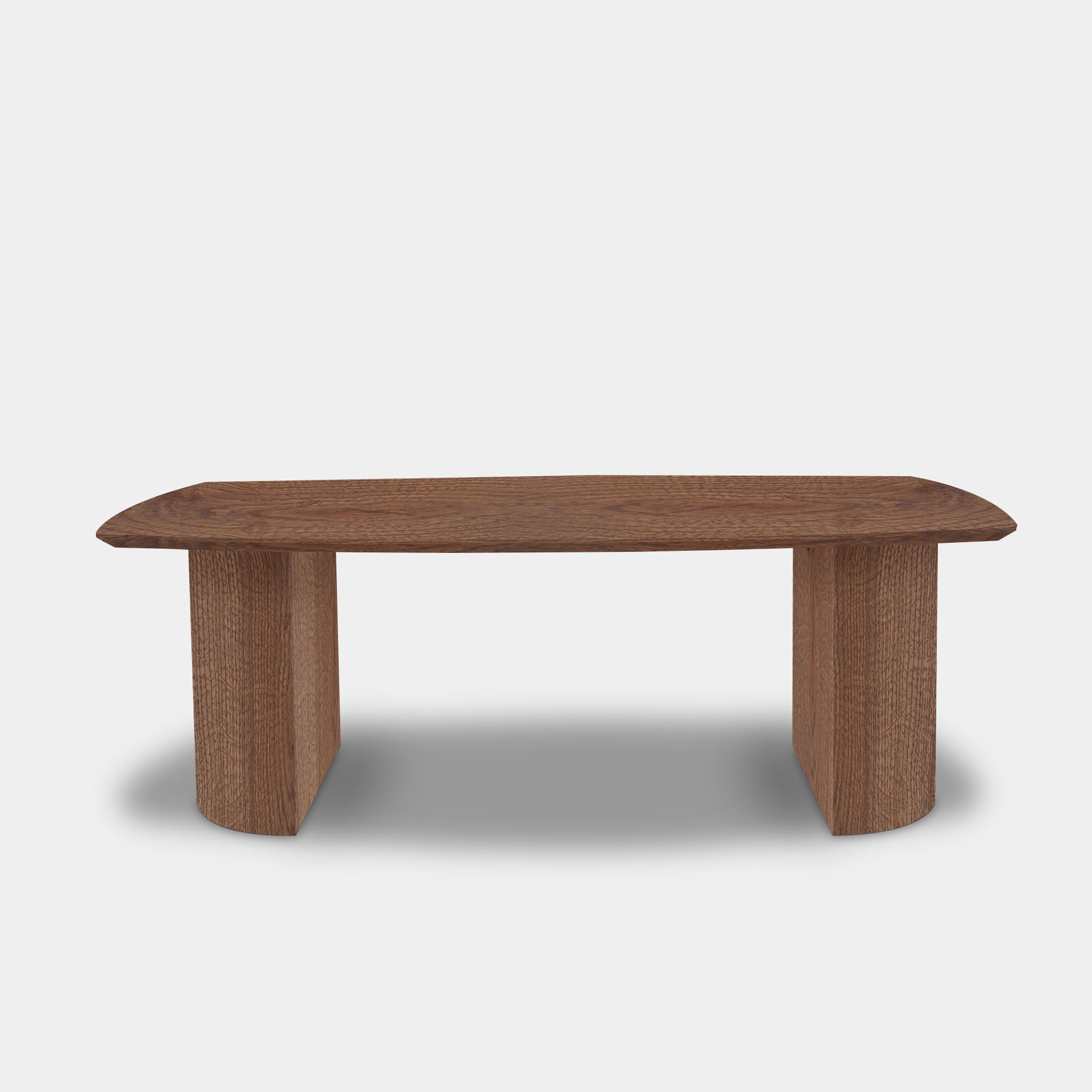 Tafel Deens Ovaal Eikenhout - Half Rond - Cinnamon