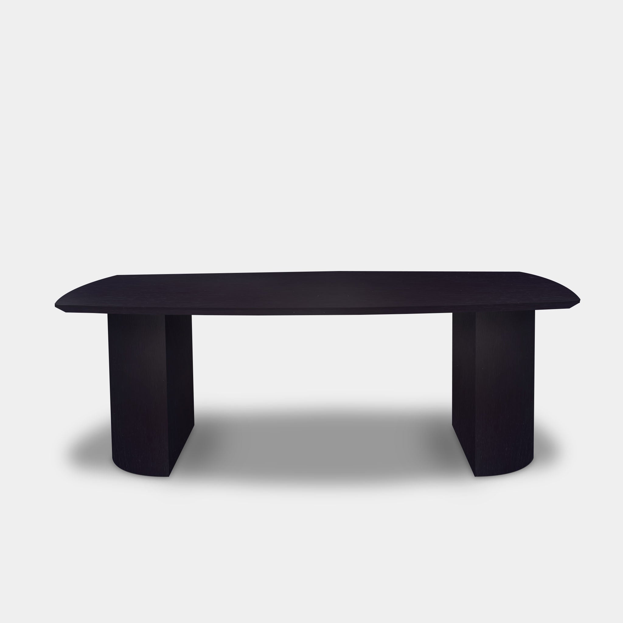 Tafel Deens Ovaal Eikenhout - Half Rond - Donker Eiken