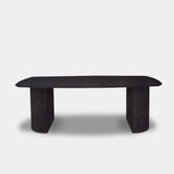 Tafel Deens Ovaal Eikenhout - Half Rond - Night Glow