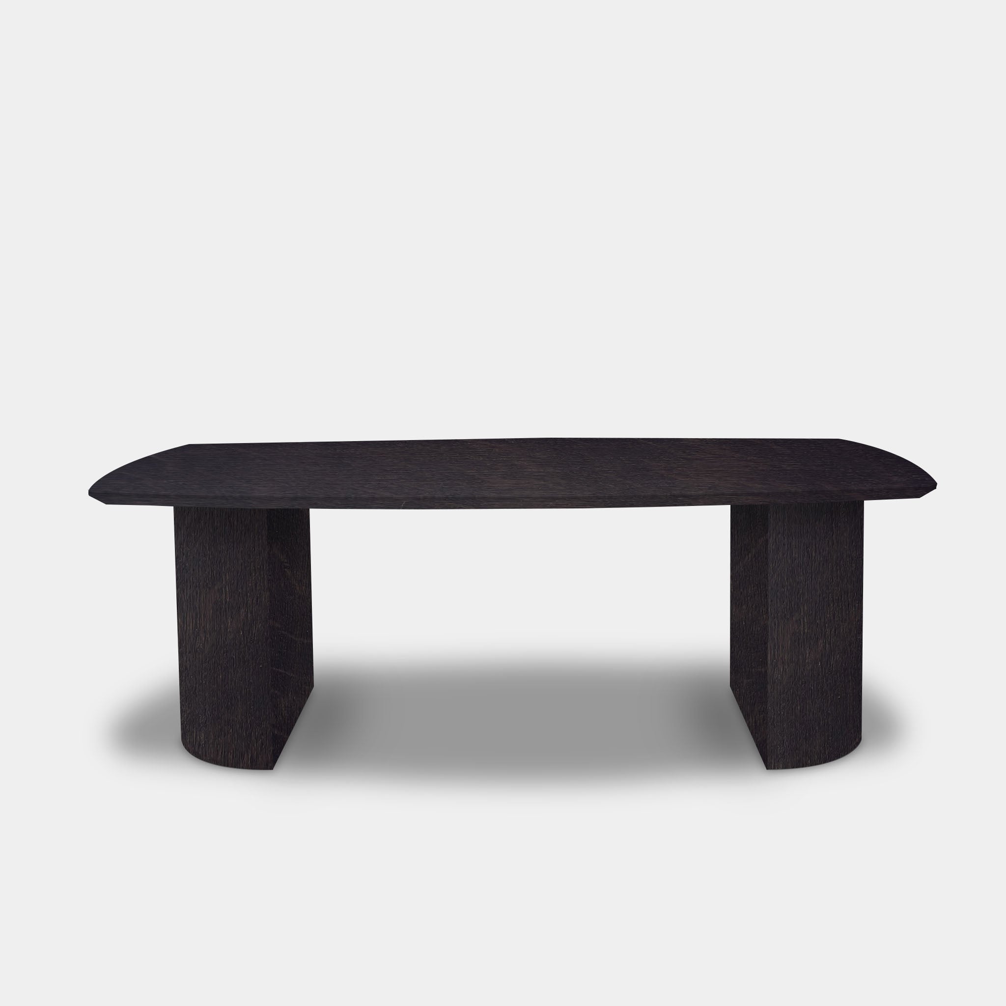 Tafel Deens Ovaal Eikenhout - Half Rond - Night Glow
