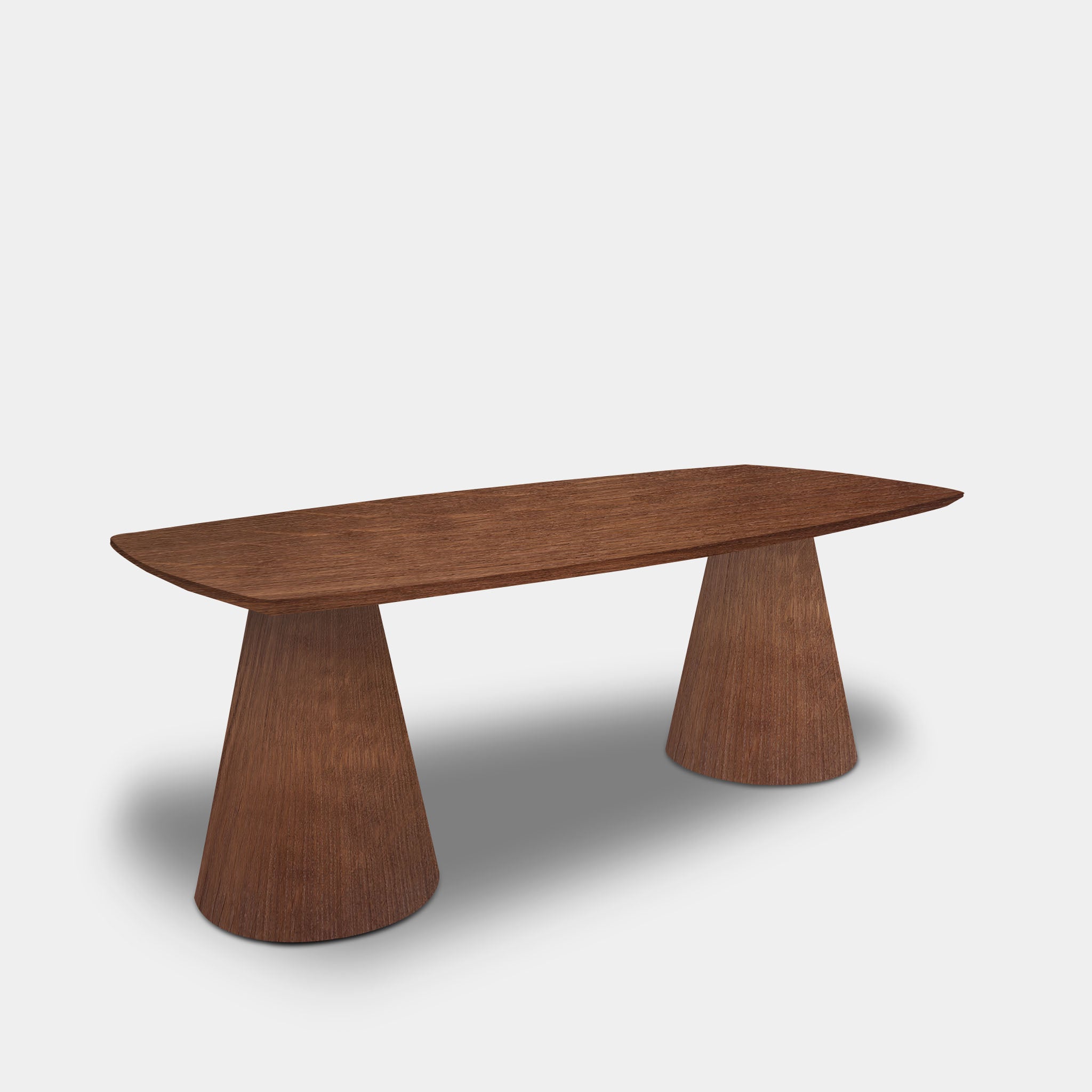 Tafel Deens Ovaal Eikenhout - Set Kegelpoot - Toscane 102