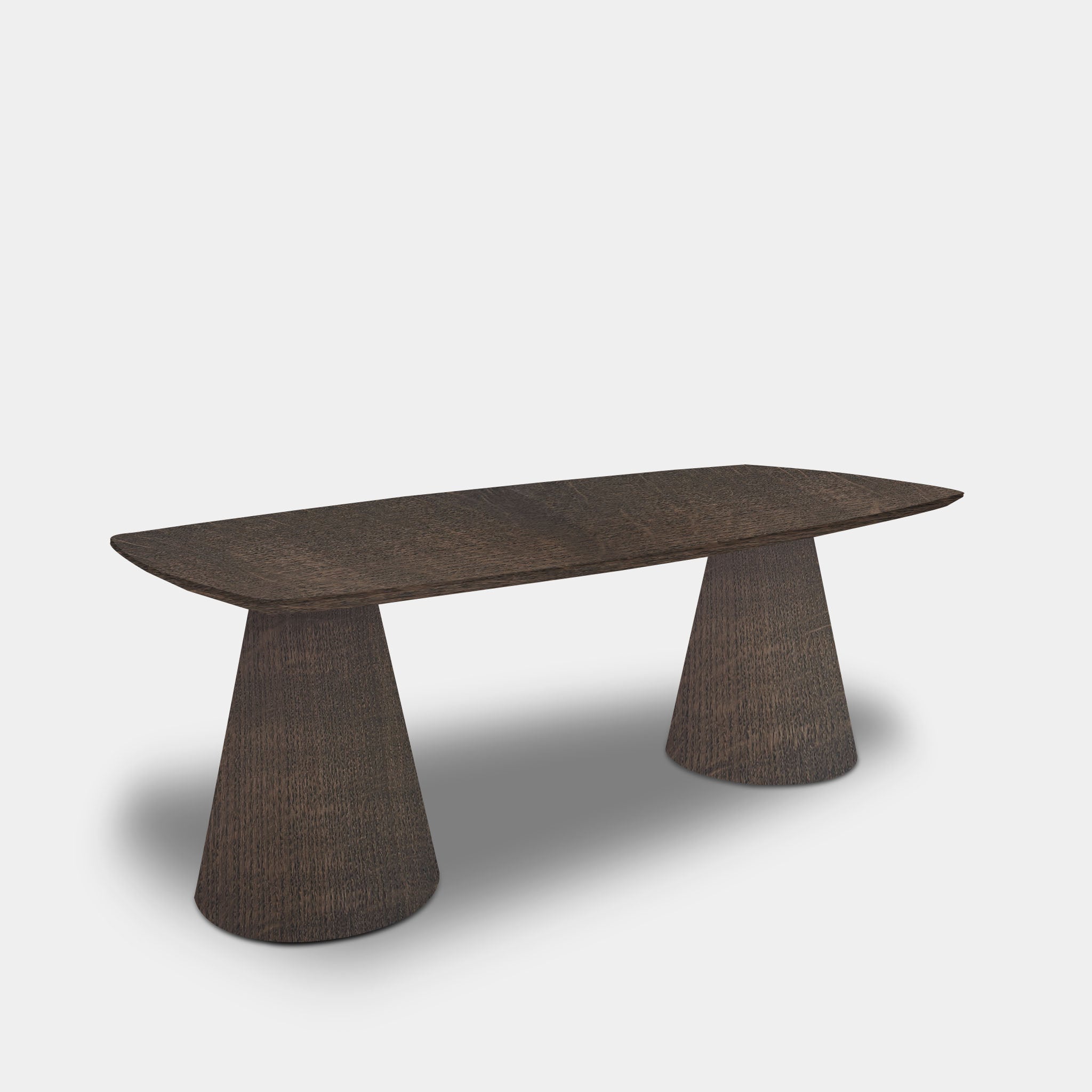 Tafel Deens Ovaal Eikenhout - Set Kegelpoot - Zand