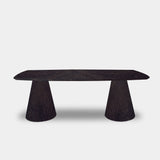 Tafel Deens Ovaal Eikenhout - Set Kegelpoot - Dark Grey